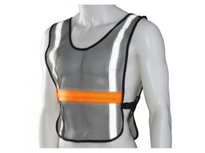 Ultimate Performance - High Visibility LED Vest - Løbe/cykelvest - Onesize - Sort/orange