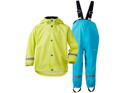 Didriksons Slaskeman Kids Set - Regntøj Børn - Gul/Blå