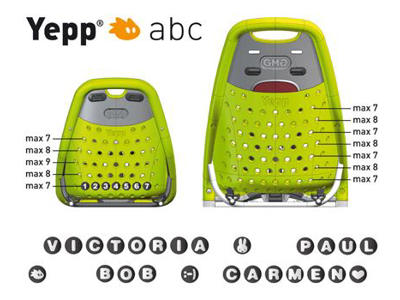 ABC og talkserier for Yepp barnestol