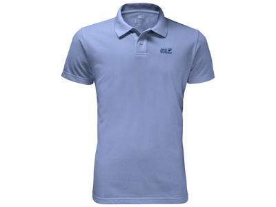 Jack Wolfskin Pique Polo - Herre - Lyseblå
