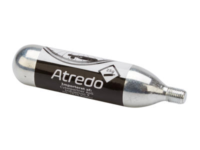 Atredo - CO2 Patron - 25 gram - Med gevind - Til co2 cykelpumpe - Blank