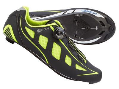 On Gear Cykelsko Carbon Race - Sort/Neongul