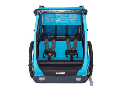 Thule Coaster XT - Cykeltrailer til 2 børn - Sort/Turkis