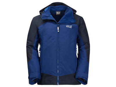 Jack Wolfskin B Akka 3in1 JKT - Vandtæt 3i1 børnejakke - Blå