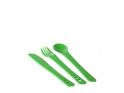 LifeVenture Ellipse Cutlery Set - Letvægts bestiksæt plastik med 3 dele - Grøn