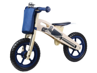 Kinderline - Springcykel i trä - Med EVA foam-däck - Ljusblå