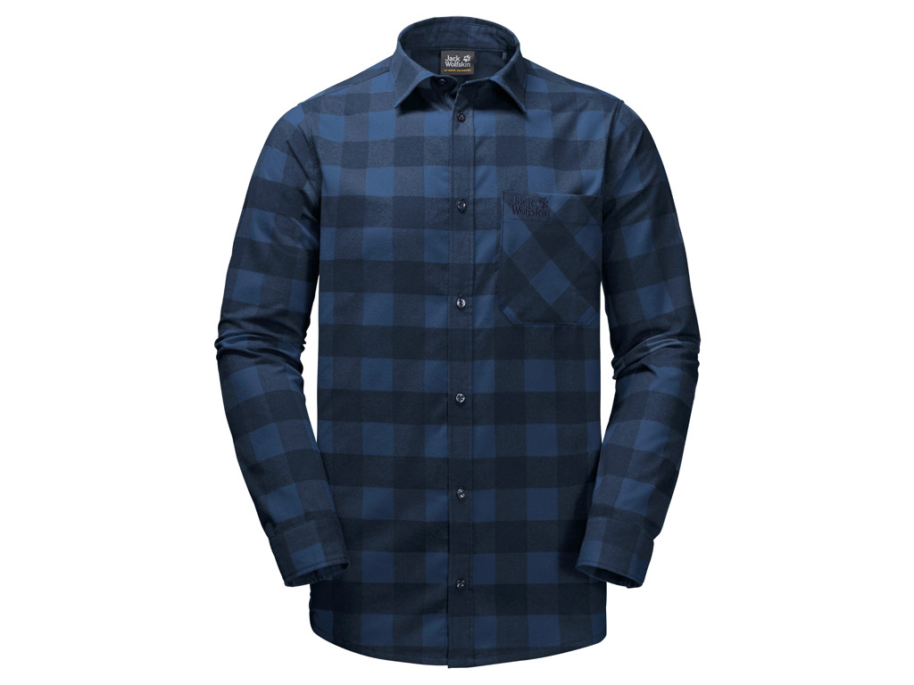 Jack Wolfskin Red River Shirt - Skjorte herre - Tern Blå - Str. L thumbnail