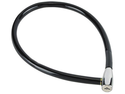 Wirelås Abus 1900 55 cm med 2 nøgler Sort