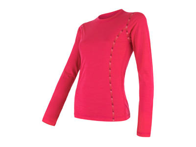 Sensor Merino Air Tee LS - Uldundertrøje m. lange ærmer - Dame - Magenta