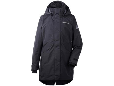 Didriksons Tanja Womens Parka - Vandtæt damejakke m. for - Sort
