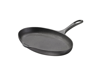 Fiskpande Støbejern 33x21.5 cm stålhåndt
