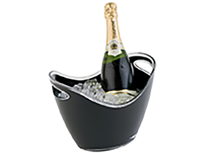 Champagne skål 3 ltr sort 27x20 cm