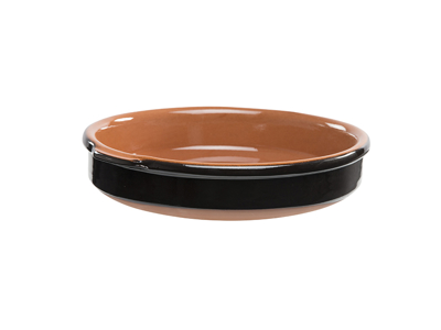 Ugnsfast skål m/1 grepp Ø 25 cm brun