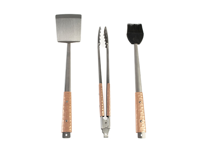 Grillredskab set kobber