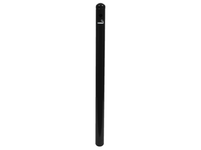Ryge stolpe sort rustfrit stål 100x6 cm