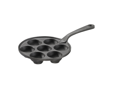 Æbleskivepande Støbejern 21cm skeppshult