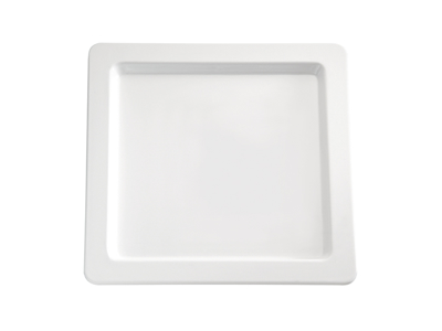 Melamin bakke Hvid 23 x 23 cm, H:2,5cm