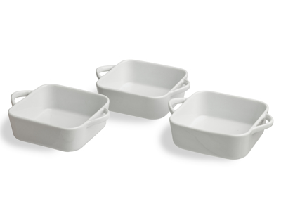 Cocotter, hvid 3-pak 12 cm