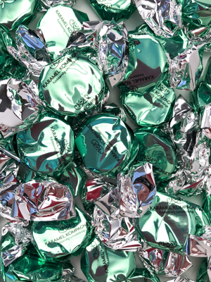 Bling Bling, grøn - karameller i 1kg løsvægt