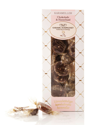 Chokolade & Hasselnød - 100g karameller