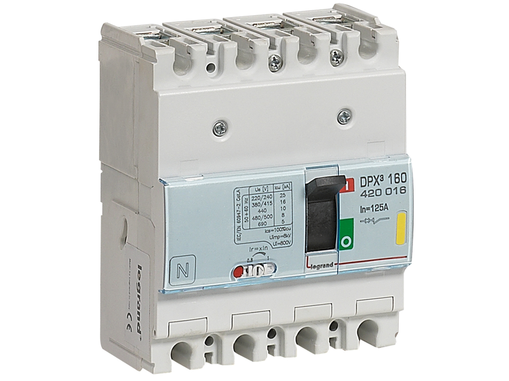 Legrand maksimalafbryder DPX³ 160, 125A 4P, 16kA